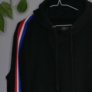 Resolve Black (with red, white and blue stipe) Hoodie